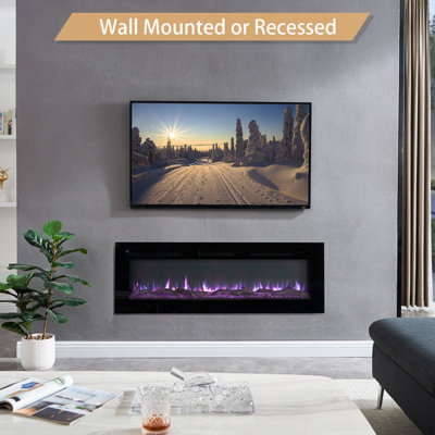 Tv stand with store remote control fireplace