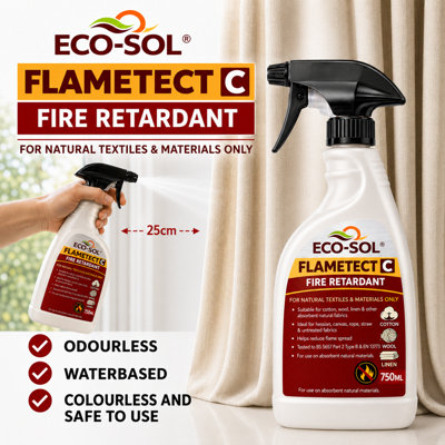 Flametect C Clear Fire Retardant Spray for Natural Materials 750ml