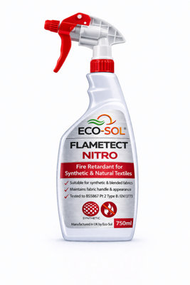 Flametect Nitro Clear Fire Retardant Spray for Textiles 750ml