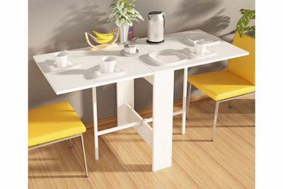 Flamingo 4Seat Folding Dining Table, White DIY at B&Q