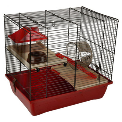 FLAMINGO Hamster Cage Enzo 2 41.5x28.5x38 cm Bordeaux Price Comparisons | Compare The Build