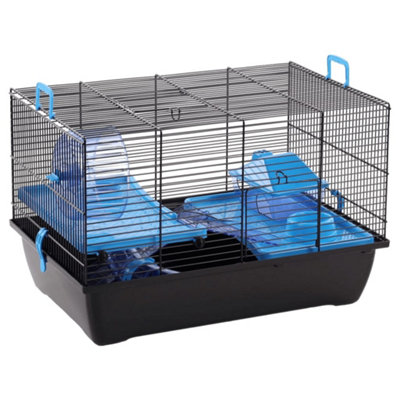FLAMINGO Hamster Cage Jaro 2 50.5x33x32.5 cm Black and Blue Price Comparisons | Compare The Build