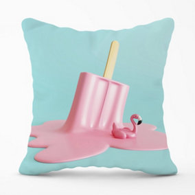 Flamingo Ice Cream Outdoor Cushion 45cm x 45cm