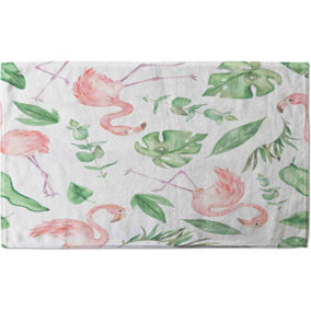 Flamingo & Leaves (Bath Towel) / Default Title