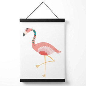 Flamingo Tribal Animal Medium Poster with Black Hanger