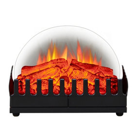 FLAMME 16" Basket Fire Glowing Logs and Flame Effect Without Heater