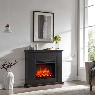 FLAMME 40" Mardella Fireplace with surround 2kW Fireplace Heater Black Multiple Colours Available Multiple Colours Available Price Comparisons | Compare The Build