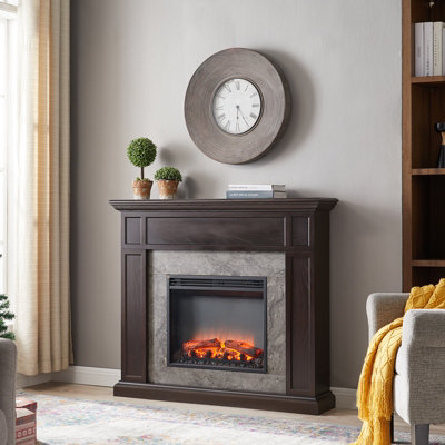 FLAMME 48" Beaumont Freestanding Electric Fireplace Suite