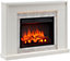 FLAMME Ecula Fireplace with 43'' surround with 2kW Fireplace Heater White