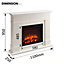 FLAMME Everleigh Electric 110cm / 43" Fireplace Suite Multiple Colour Options Avaliable (WHITE)