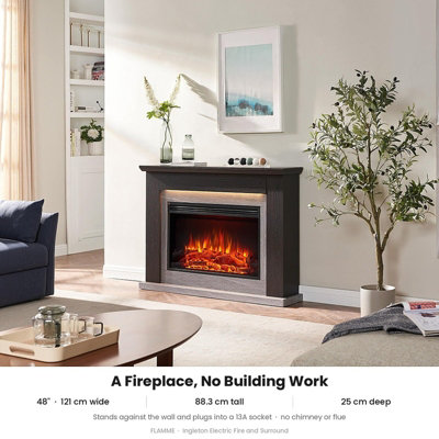 FLAMME Ingleton Electric Fireplace with 48
