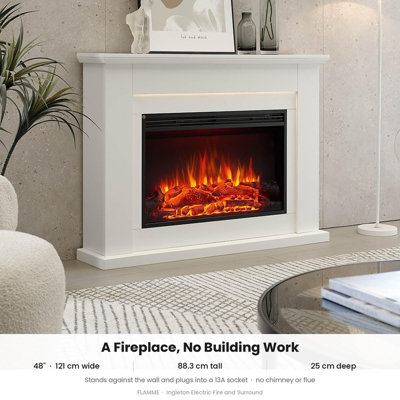 FLAMME Ingleton Electric Fireplace with 48