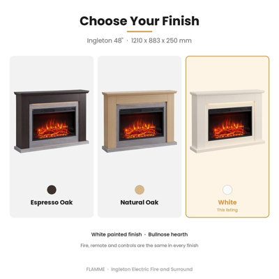 FLAMME Ingleton Electric Fireplace with 48