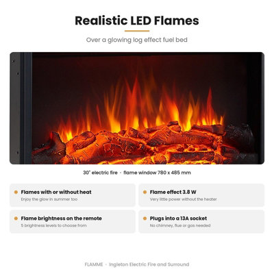 FLAMME Ingleton Electric Fireplace with 48