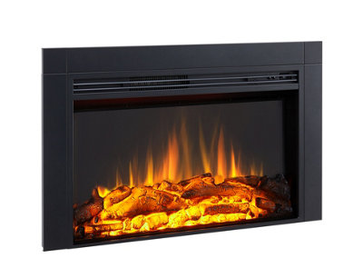 FLAMME Innsbruck Fireplace Insert Suitable for Custom Media Wall or Mantel Designs 24"/60cm - 35"/90cm