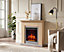 FLAMME Stratford Fireplace with 35" surround with 2kW Fireplace Heater Espresso Oak Multiple Colours Available