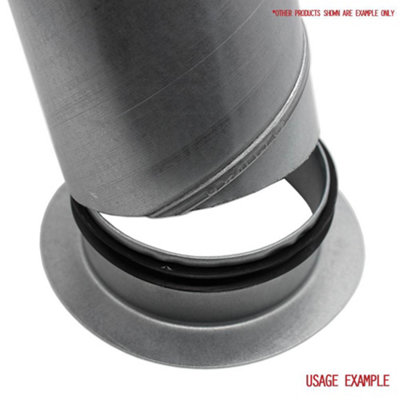 Flanged Spigot Without Radius (safe) 200mm Galvanised
