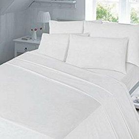 Flannelette Flat Bed Sheets 100% Brushed Cotton Thermal Flannel Flat Sheets