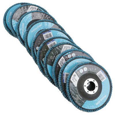 10-Pack 40 Grit Flap Discs - 4.5 Inch (115mm) Angle Grinder Sanding Discs For Metal Grinding