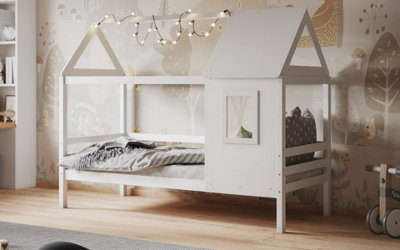 Flar Wooden Nature Treehouse Single Bed - White