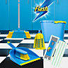 Flash 3 Piece Handle, Broom Head, Flat Mop Head + Refill, Mighty (30% Microfibre 3 Func) Mop Head, Mop Bucket, Dustpan & Brush Set