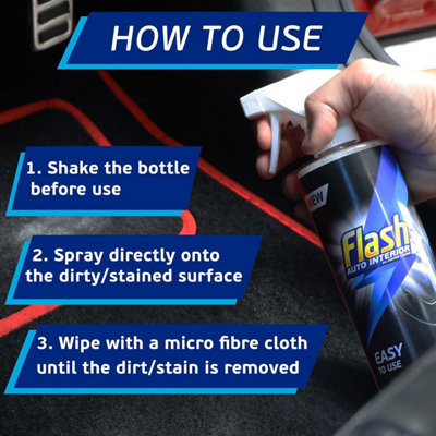 Is dish soap safe for a car interior?