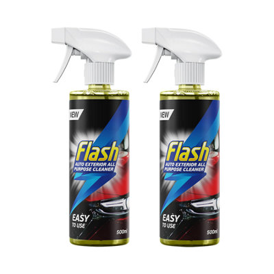 FLASH All-Purpose Exterior Car Cleaner Spray Safe for All Surfaces 2x500ml