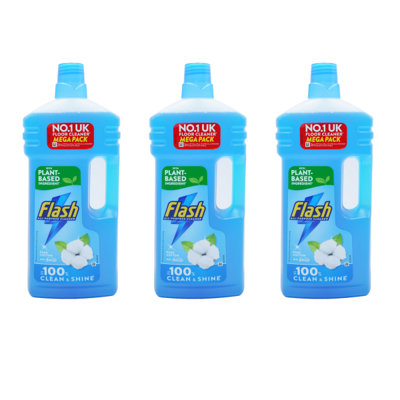 Flash All Purpose Liquid Cleaner Cotton Fresh 1.5L (Pack Of 3) DIY at B&Q