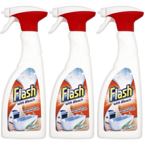 Flash Bleach Spray Power & Hygiene 500ml Pack of 3