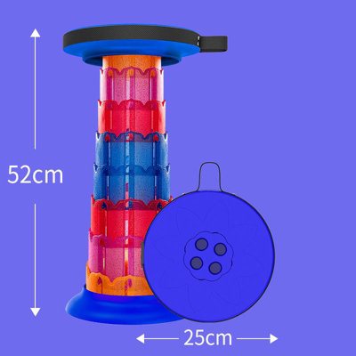 Flash Blue Portable Folding Camping Telescopic Stool Heightened Lotus Model