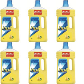 Flash Clean & Shine All Purpose Cleaner Lemon 1 Litre Bottle (Pack of 6)