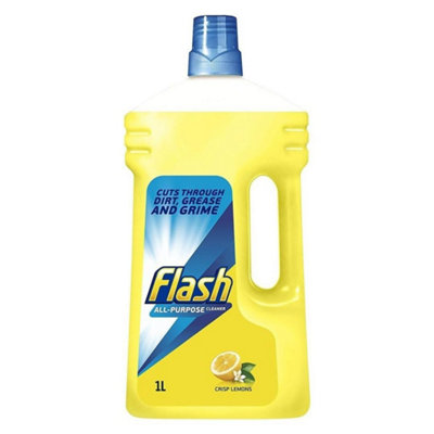 Flash Clean & Shine All Purpose Cleaner Lemon 1 Litre Bottle DIY at B&Q