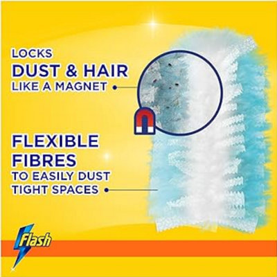 Flash Dust Magnet Duster Starter Kit 1 Handle And 4 Refills x 3 Boxes