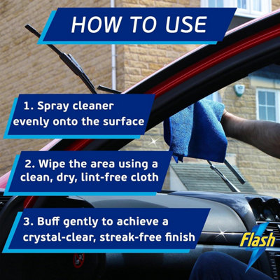 FLASH Glass & Mirror Cleaner Streak-Free Shine for Car Windows ...