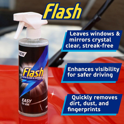 FLASH Glass & Mirror Cleaner Streak-Free Shine for Car Windows ...