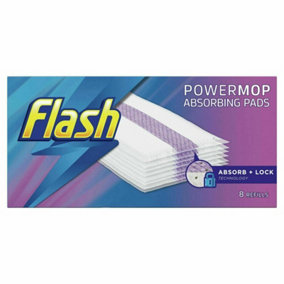 Flash Powermop Refill Pad (Pack of 8) White (One Size)