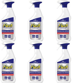 Flash Professional Multi-Purpose Cleaner with Bleach Spray 750ml (Pack of 6)