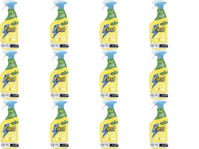 Flash Spray Wipe Done Kitchen Crisp Lemon 800ml (Pack of 12)