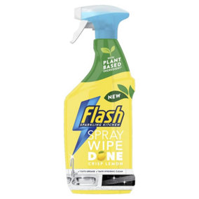 Flash Spray Wipe Done Kitchen Crisp Lemon 800ml