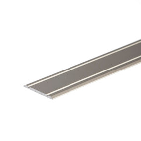 Flat anodised aluminium door floor edging bar strip trim threshold 930 x 30mm a02 Inox