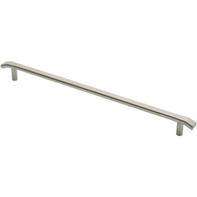Flat Bar Pull Handle with Chamfered Edges 600mm Fixing Centres Satin Steel Price Comparisons | Compare The Build