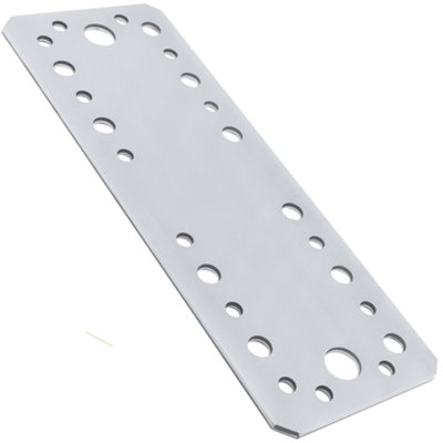 Flat Bracket 180mm x 65mm x 2.5mm Heavy Duty Connecting Joining Plate Galvanised Steel Sheet