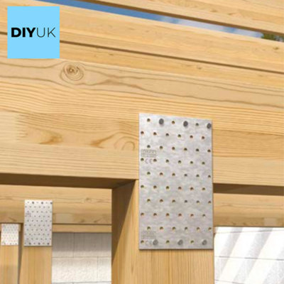 Flat Bracket  40x100x2 Connecting Joining Plate ( 20 pcs ) 2mm Thick Galvanised Heavy Duty Metal Steel - 5