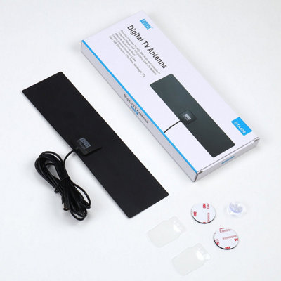 Flat Design Freeview Digital High Gain Indoor Antenna - Window or Wall Mount with 5dBi Reception - August DTA420