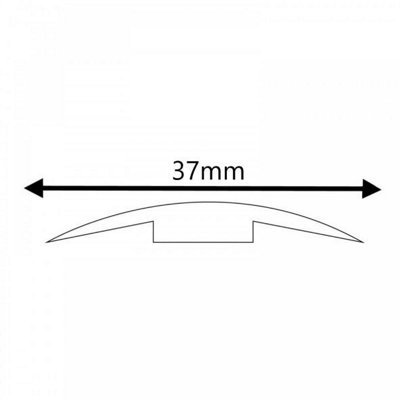 Flat Door Bar - Premium Quality - Silver (37mm Wide) - 4