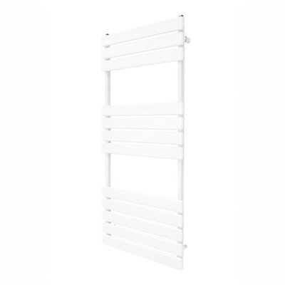 Flat Panel Towel Radiator - 1200mm x 500mm - White