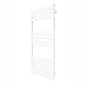 Flat Panel Towel Radiator - 1200mm x 500mm - White