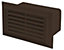 Flat Plastic Air Brick - 204x60mm - Brown
