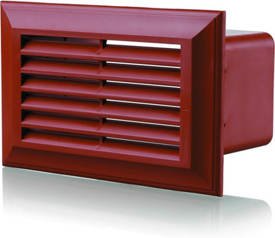 Flat Plastic Duct Air Brick - 110x54mm - Terracotta Price Comparisons | Compare The Build