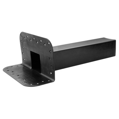 Flat Roof Deck Scupper / Parapet Drain - flange corner, square tube (3 ...